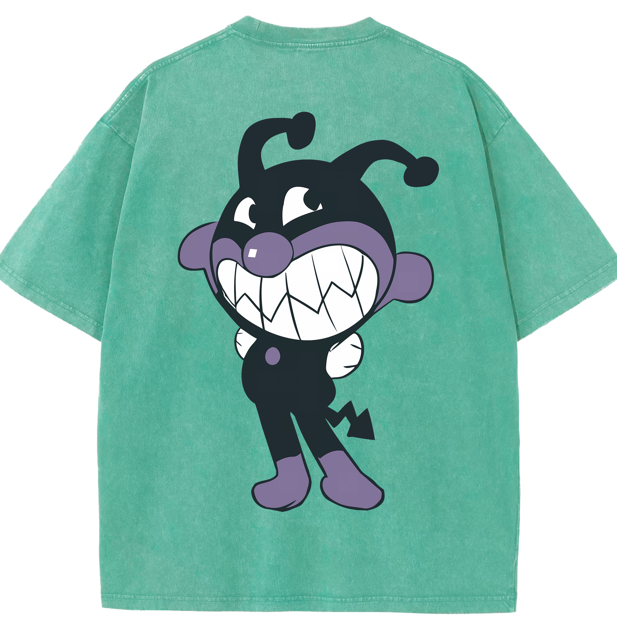 （画像用） アンパンマン Anpanman 綿100% ヴィンテージ風 半袖Tシャツ（背面プリント）